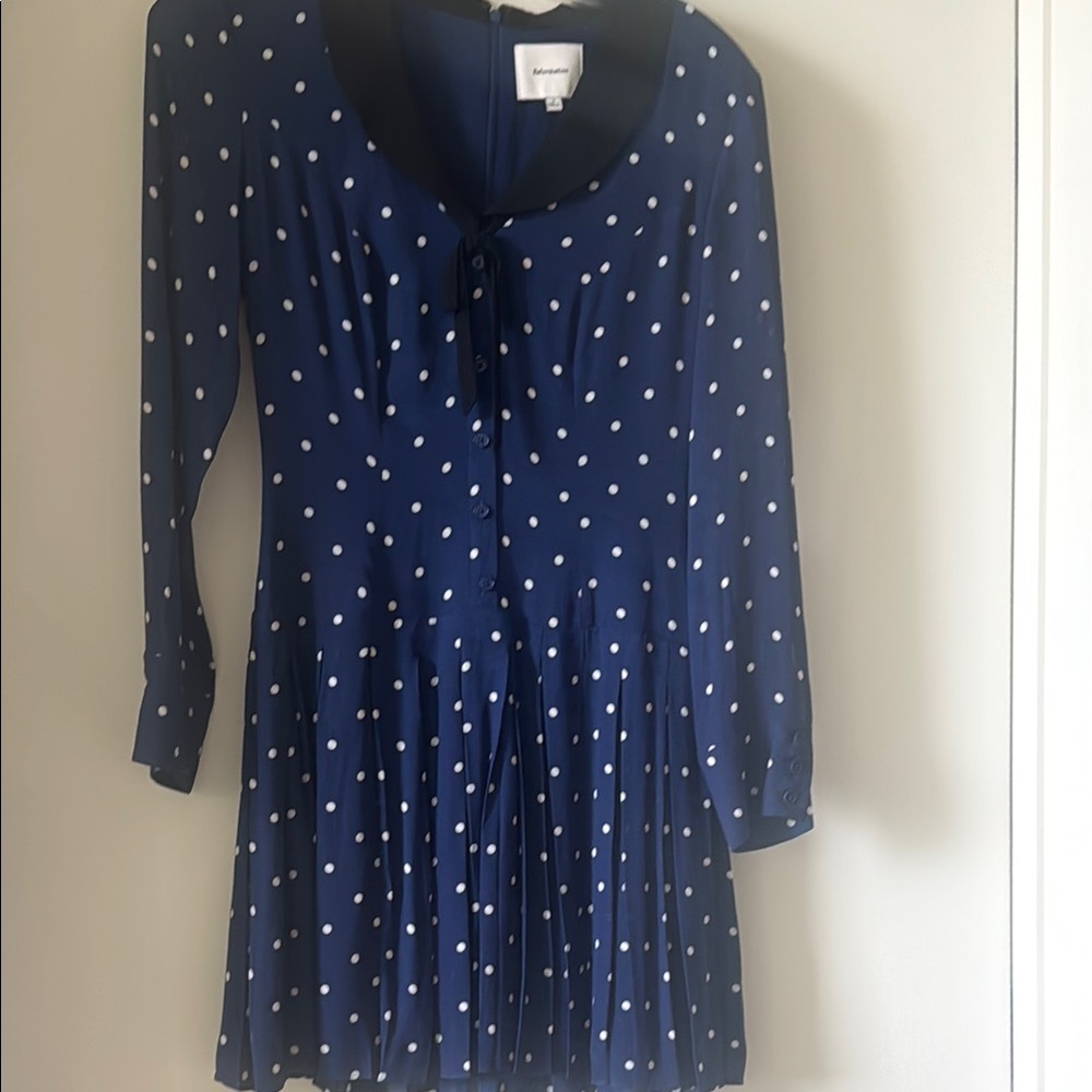 Reformation Blue Polka Dot Dress